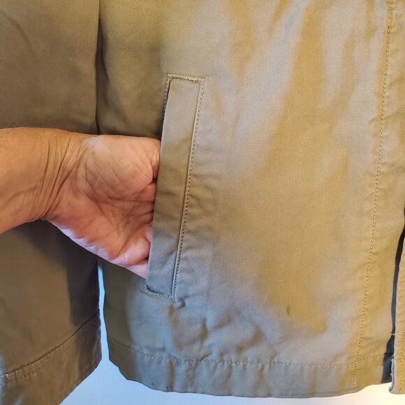 LUCKY BRAND Mens Embroidered Jacket Tiger Military Green Snap Front Pockets - Picture 8 of 16